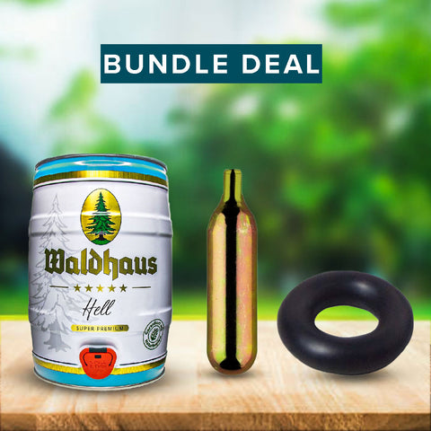 5l beer keg Waldhaus Hell Bundle